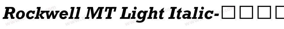 Rockwell MT Light Italic字体转换